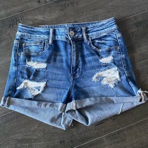 American Eagle ripped shorts.